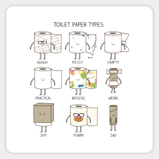 Toilet paper types Sticker